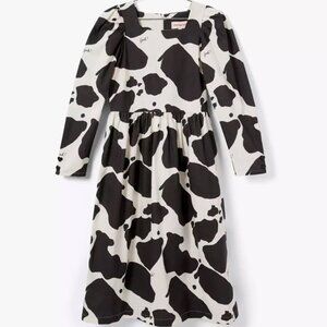 Lisa Says Gah Maddie Moo Print Dress Black/Ivory